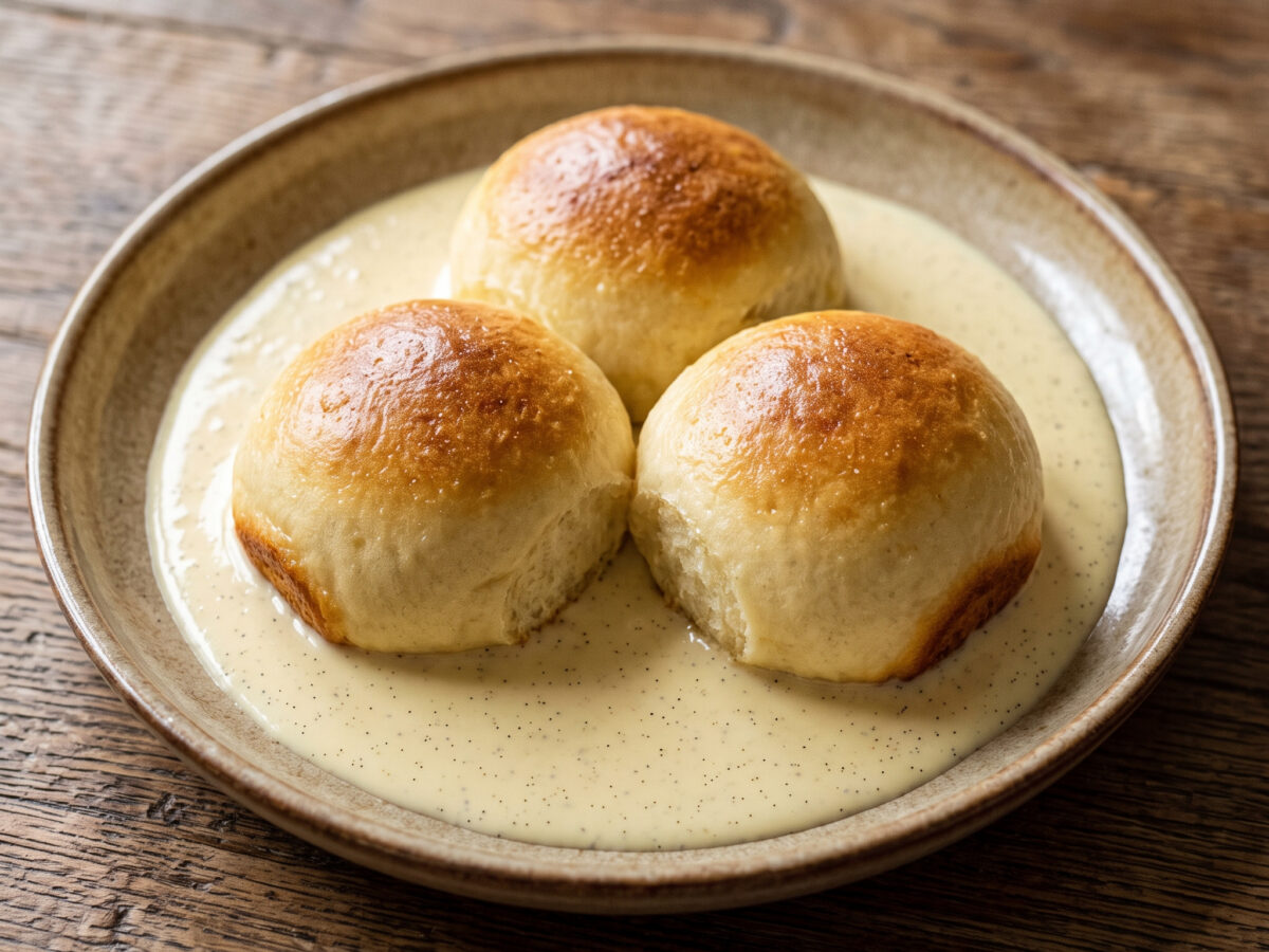 Badische Dampfnudeln mit Vanillesoße