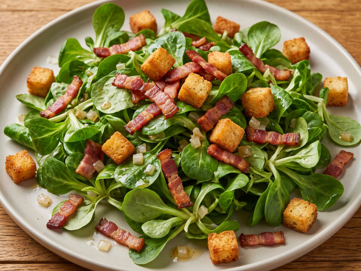 Badischer Feldsalat mit Speck und Kracherle