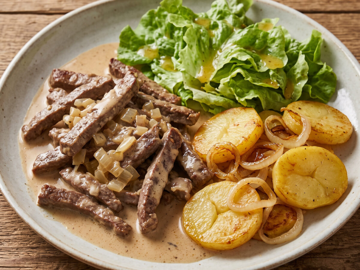 Badisches saures Leberle mit Brägele