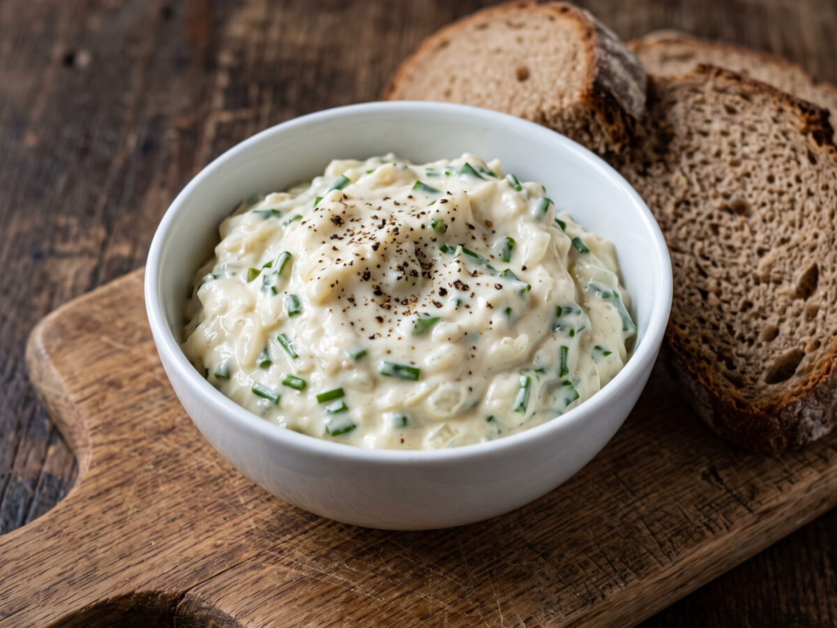 Kartoffelkäse als cremiger Mittelpunkt der Brotzeit
