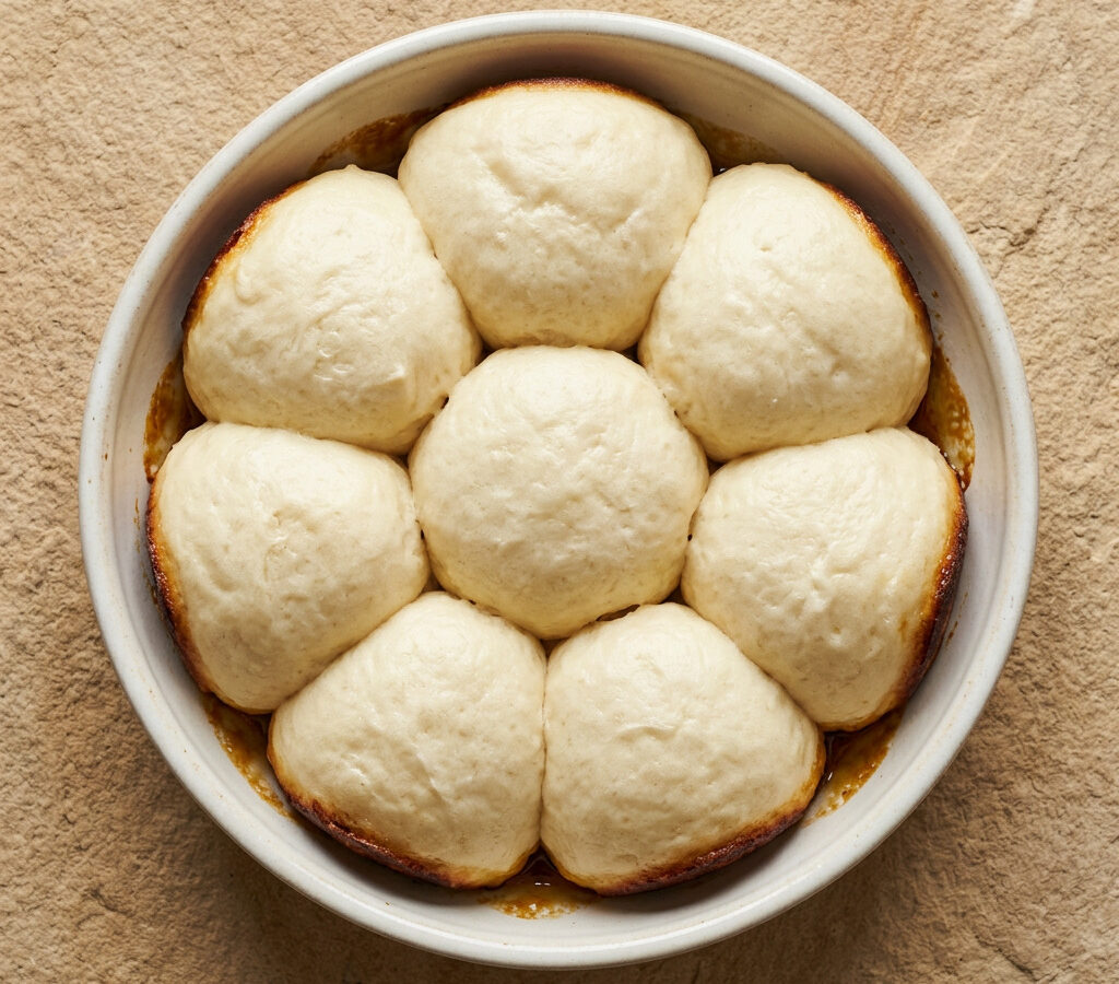 Bayerische Dampfnudeln mit Vanillesoße