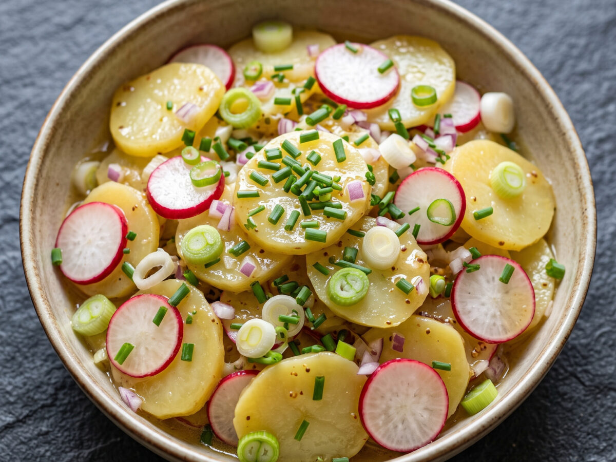Bayerischer Kartoffelsalat mit Radieschen
