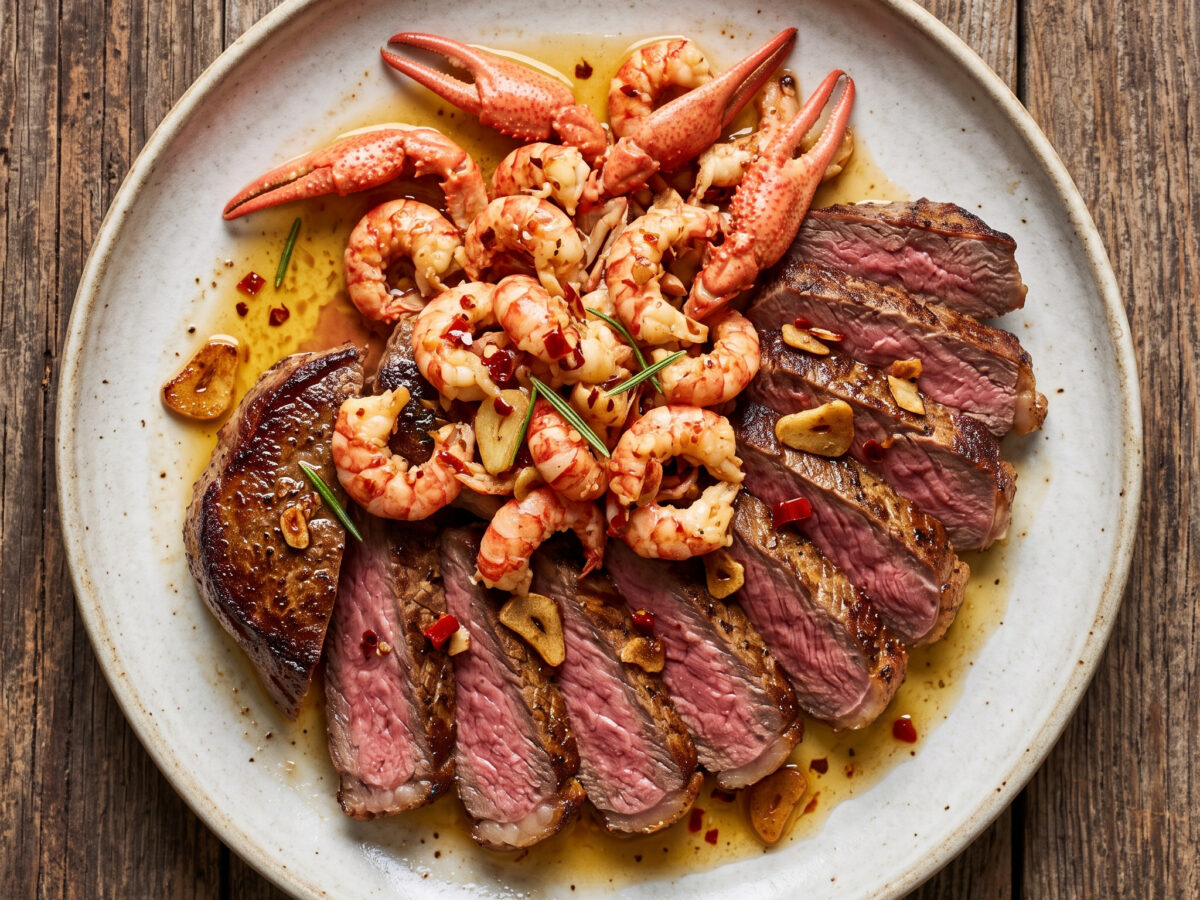 Bayerisches Surf & Turf mit Flusskrebsen