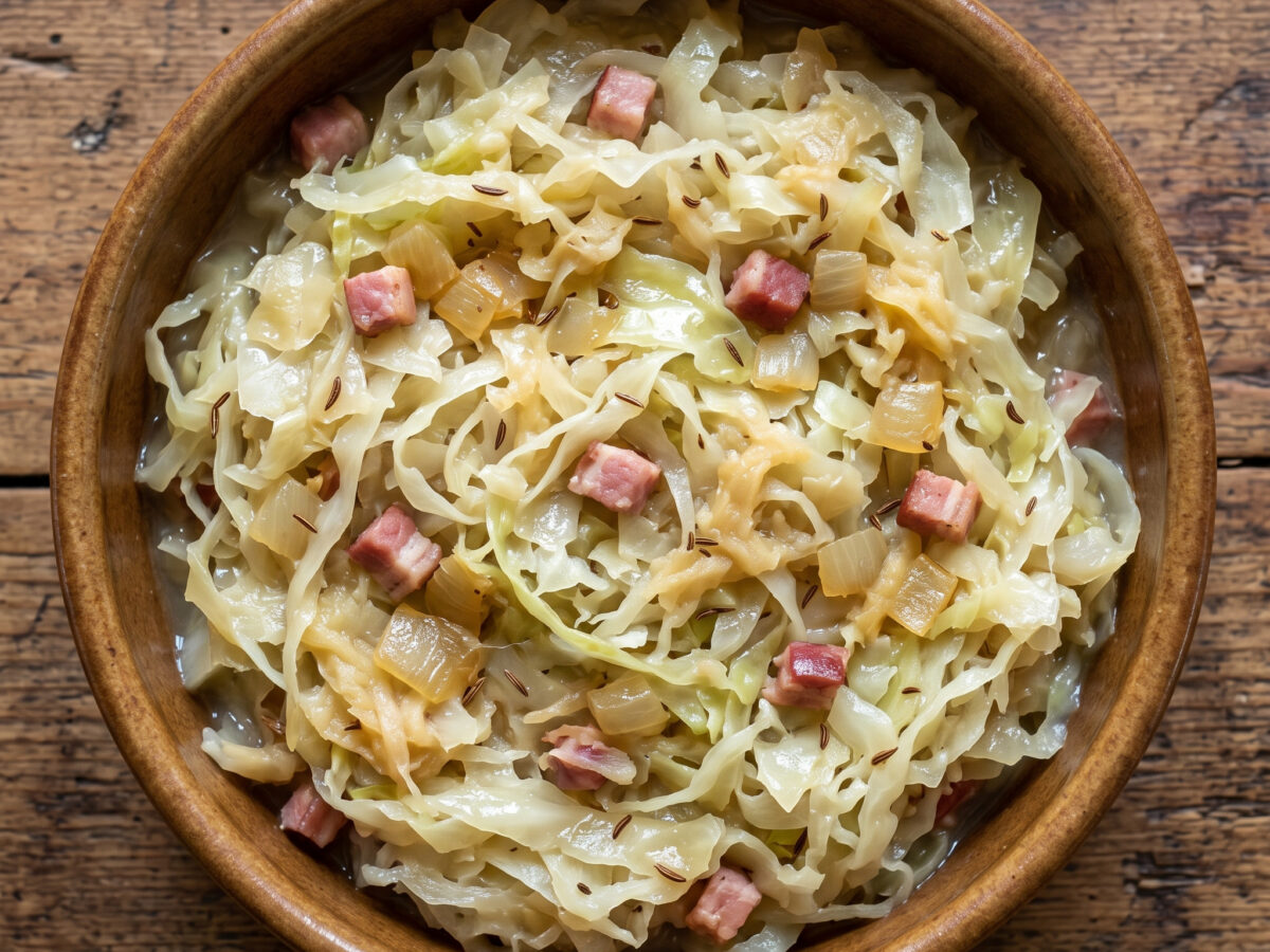 Bayrisch Kraut mit Speck und Apfel