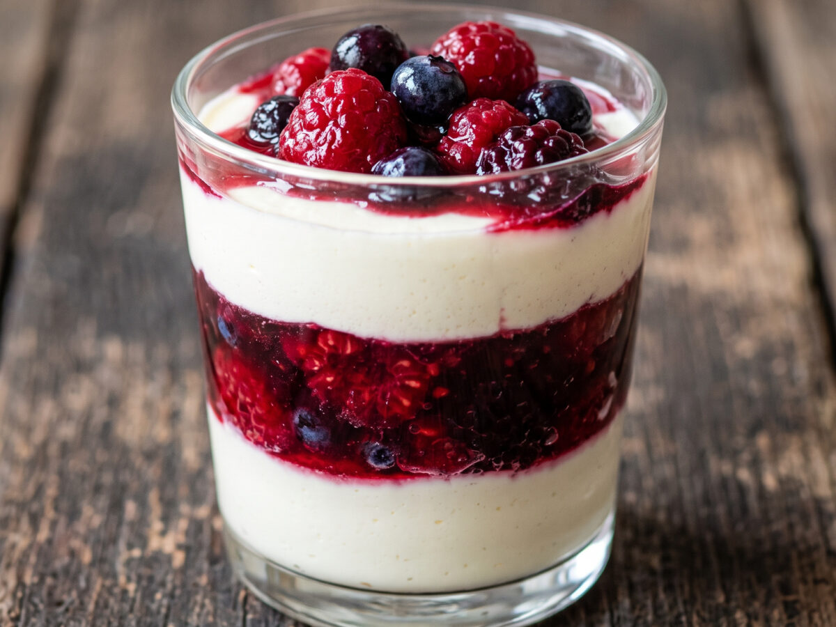 Beeren-Quark-Dessert