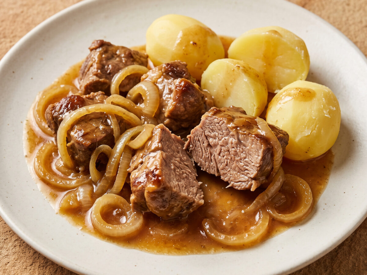 Berliner Bollenfleisch mit Salzkartoffeln
