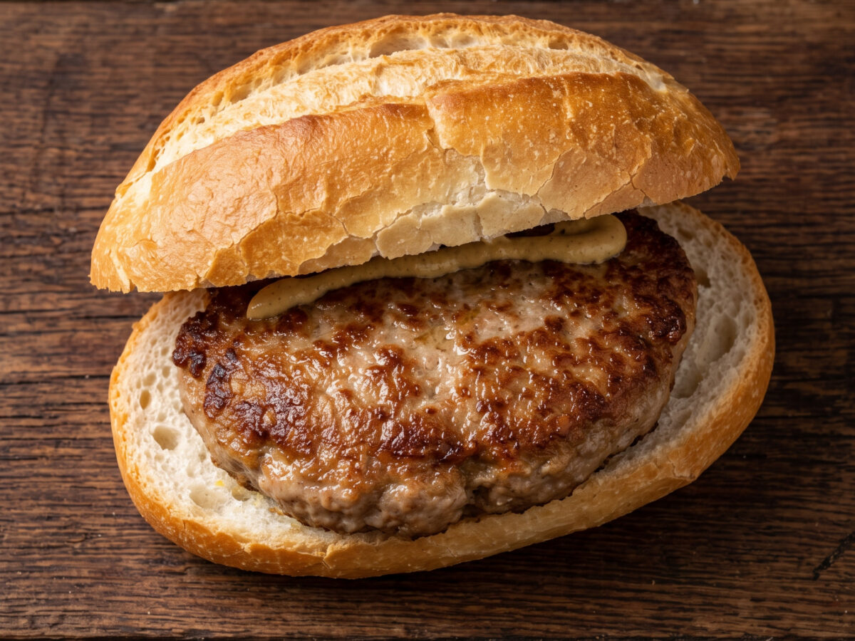Berliner Bulette in der Schrippe