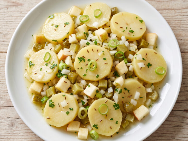 Berliner Kartoffelsalat mit Apfel und Gewürzgurken
