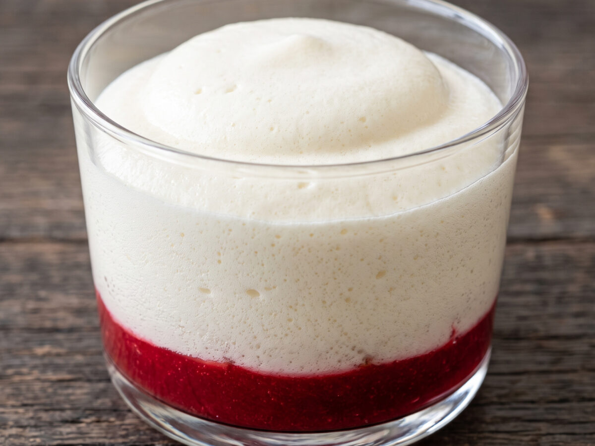Berliner Luft mit Himbeersauce