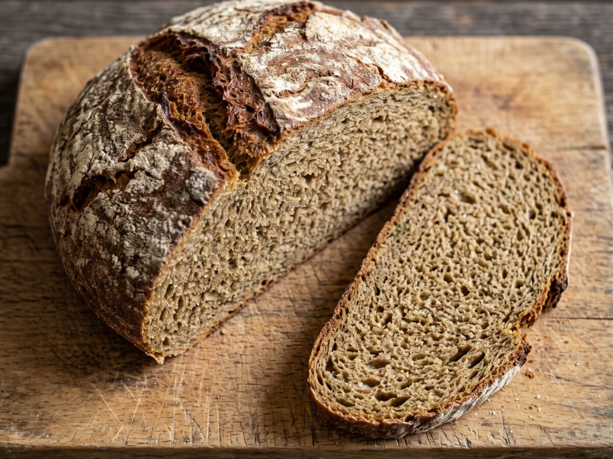 Berliner Roggenmischbrot mit Altbrot und Schabzigerklee