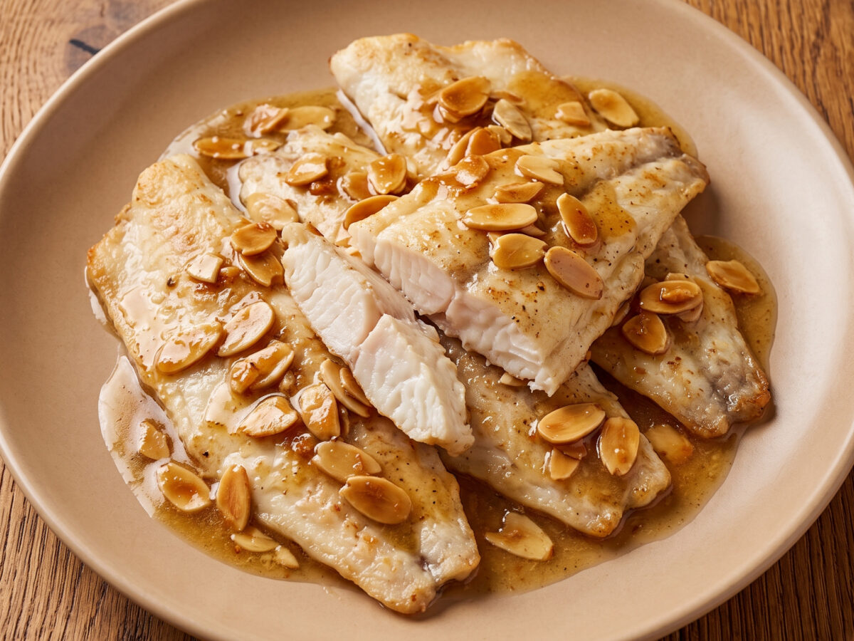 Bodensee-Kretzerfilets in Mandelbutter