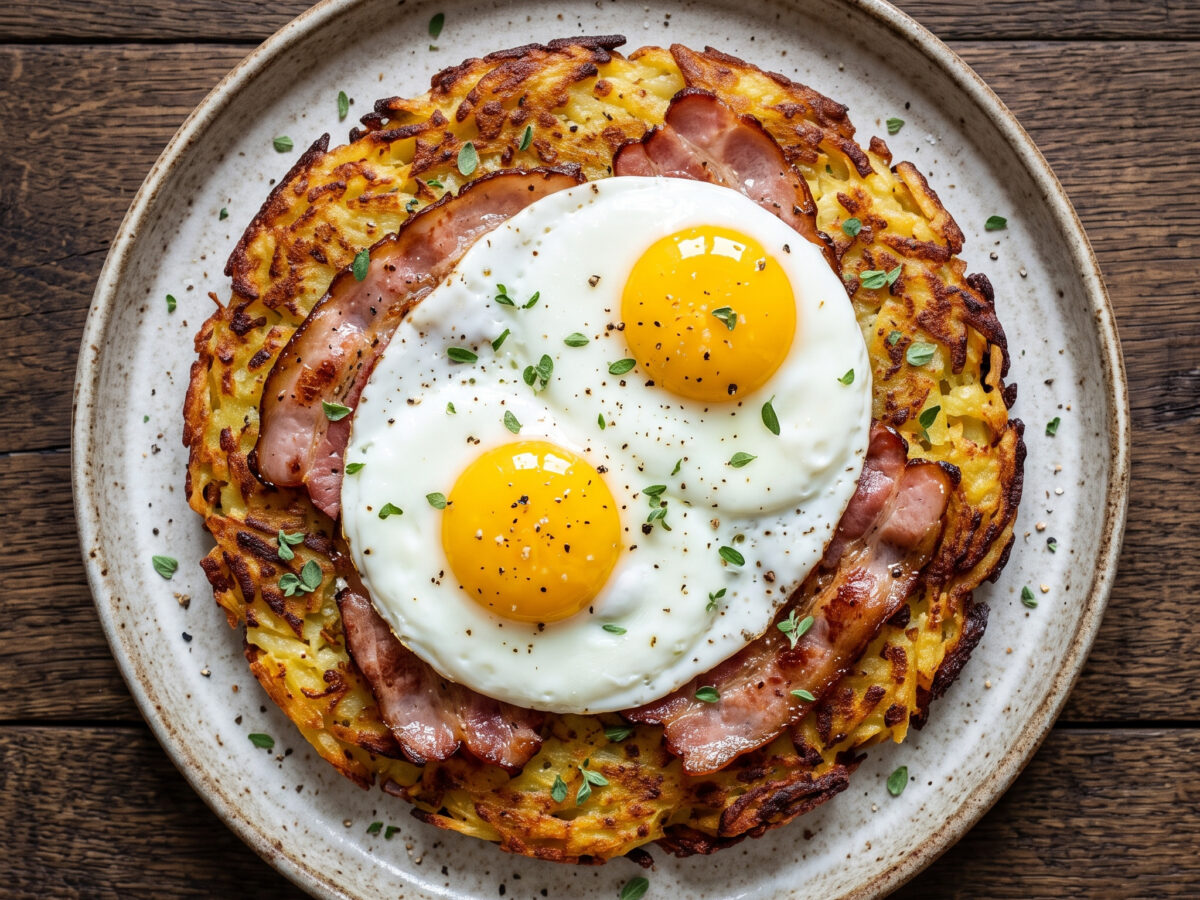 Goldbrauner Brägel aus der Pfanne