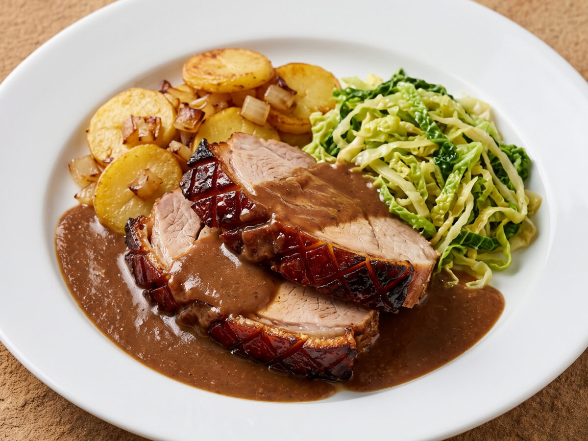 Braunschweiger Mummebraten mit Bratkartoffeln