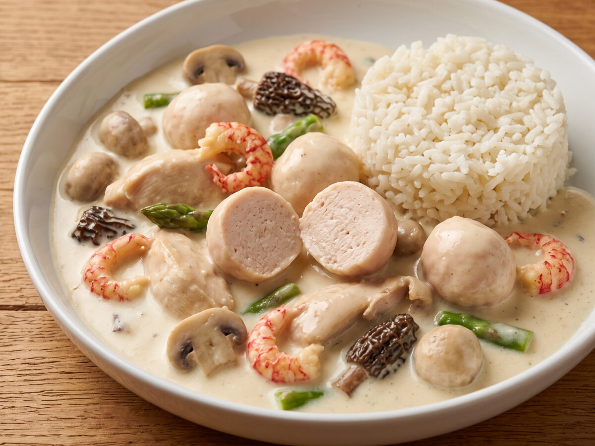 Bremer Kükenragout mit Kalbsklößchen