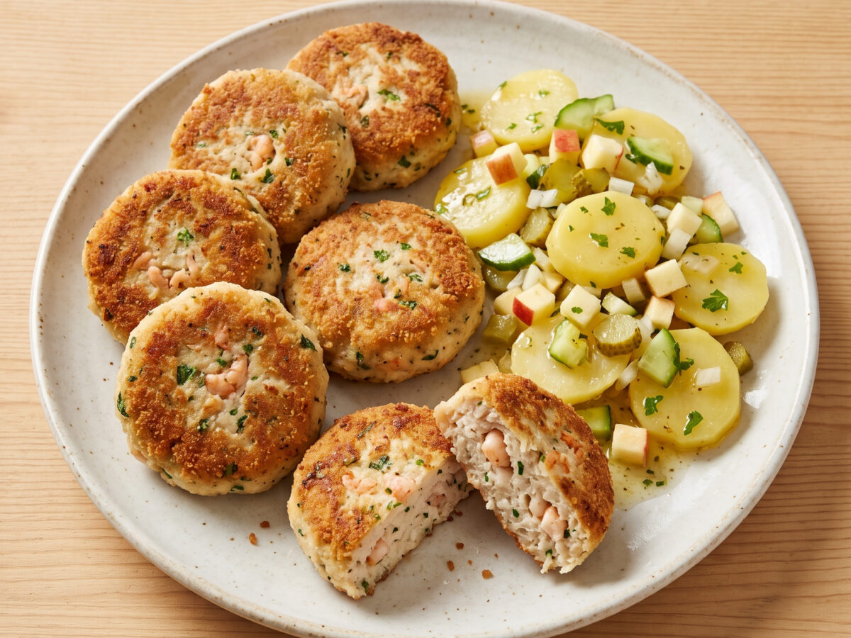 Bremerhavener Fischfrikadellen mit Bremer Kartoffelsalat