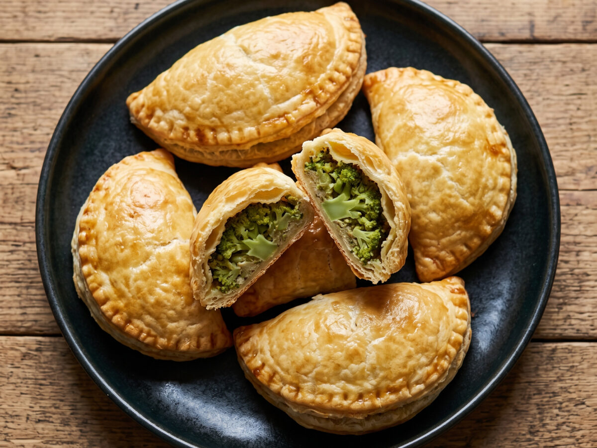 Brokkoli-Pasteten mit Gurkensalat