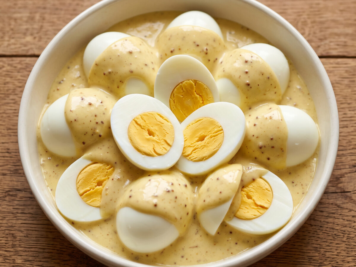 Eier in Senfsauce