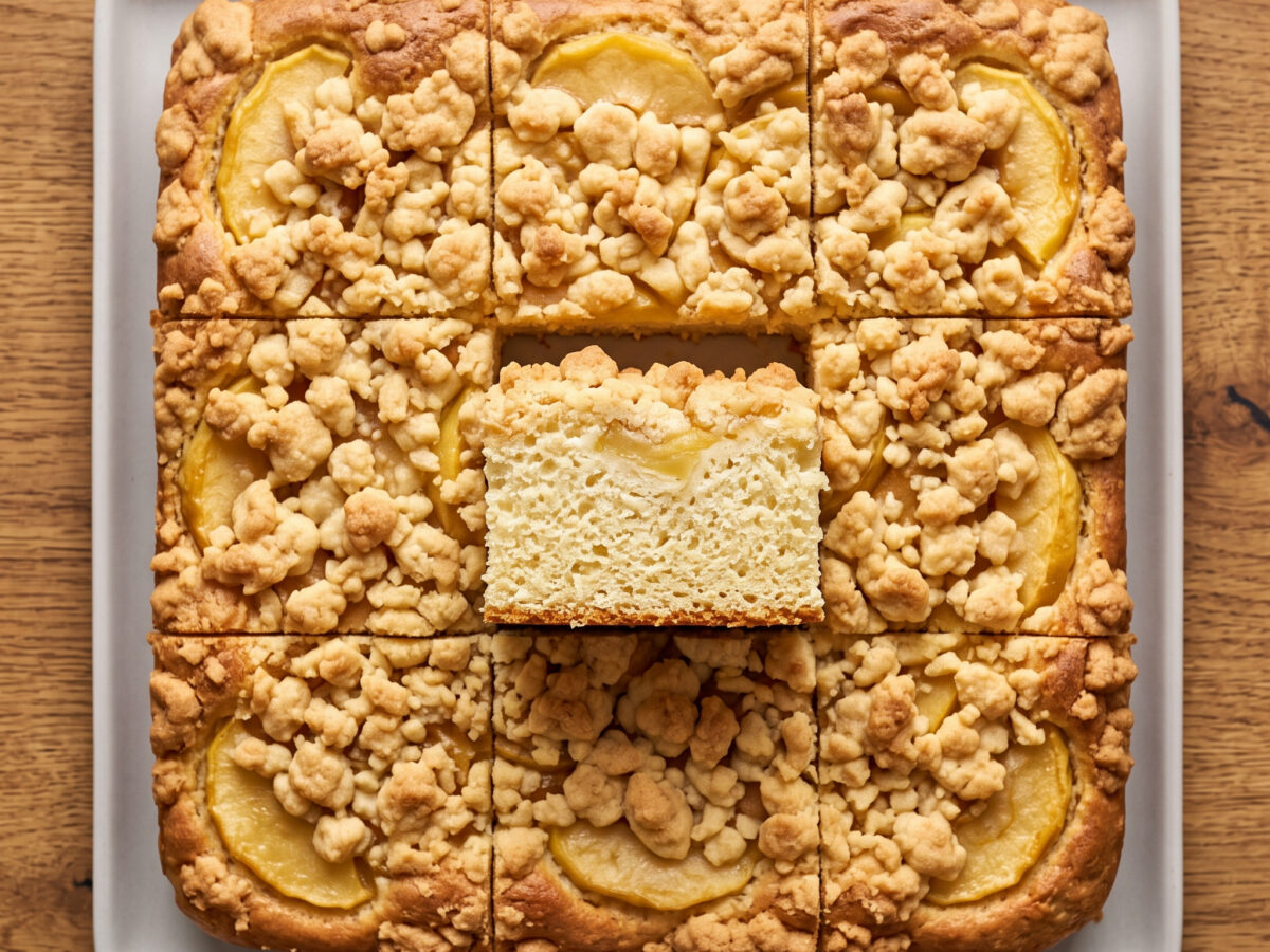 Emstaler Apfelkuchen mit Quark und Streuseln