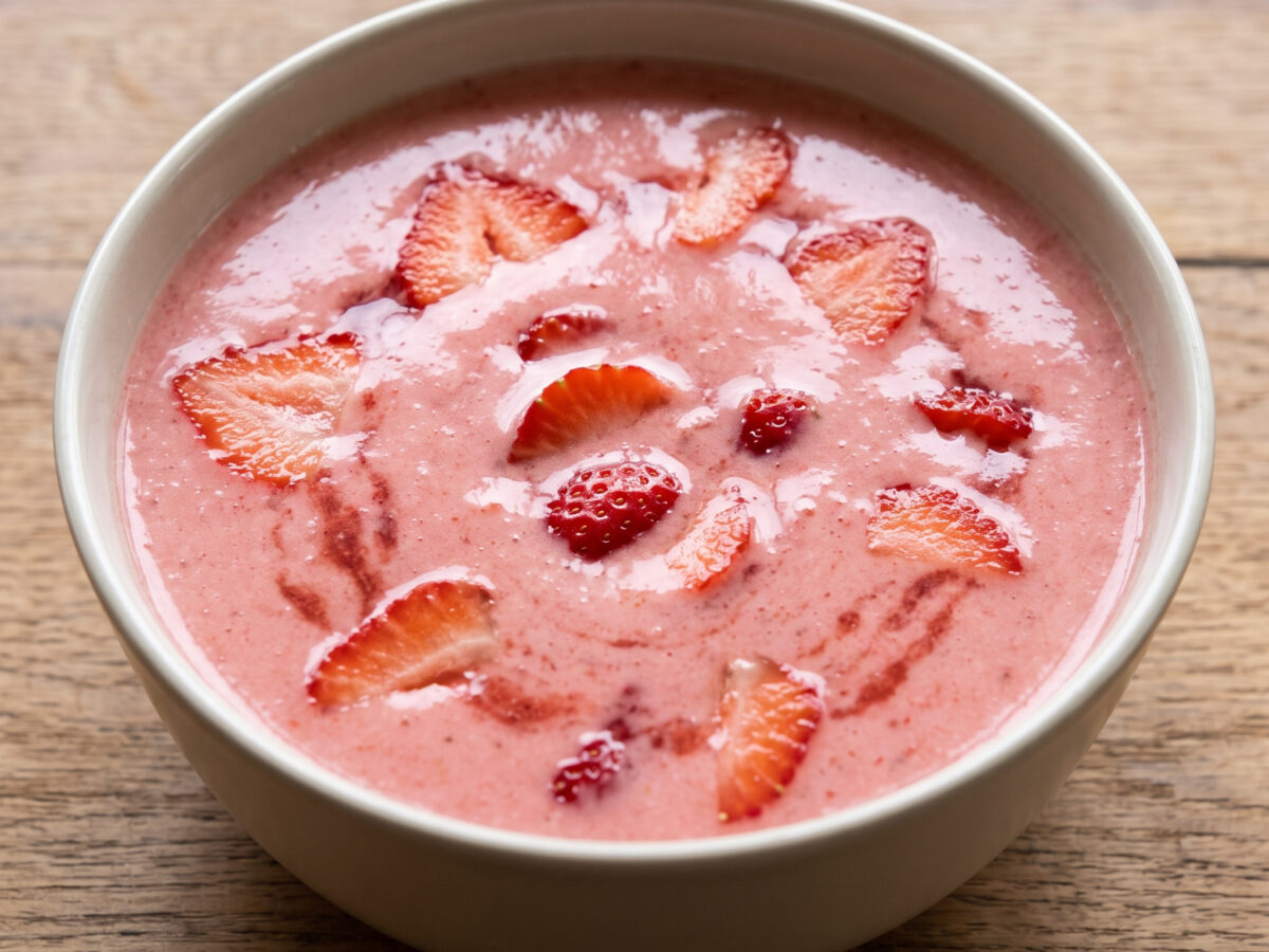 Kühle Erdbeeren mit milder Säure
