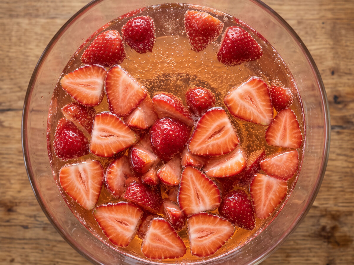 Erdbeerbowle mit Orangenlikör
