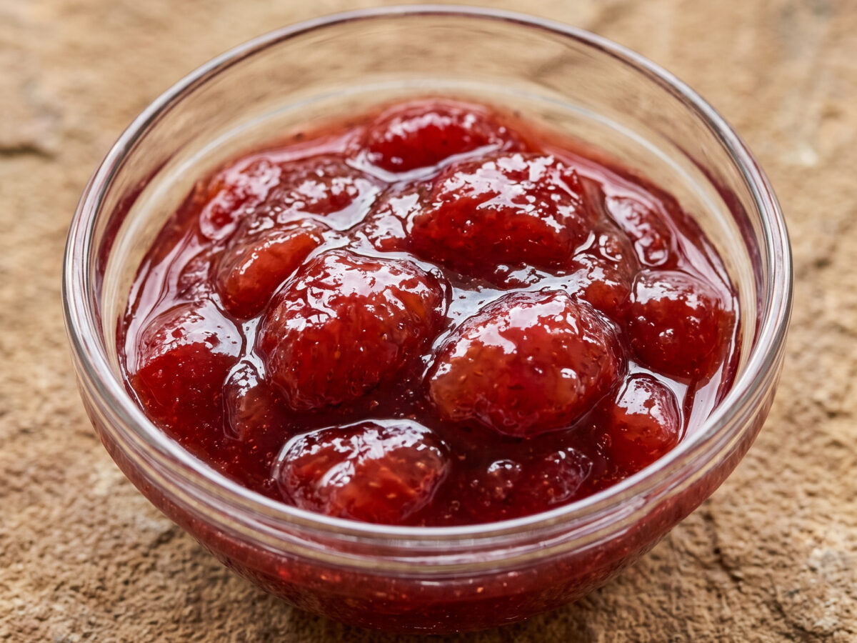 Erdbeerkonfitüre mit Vierländer Erdbeeren