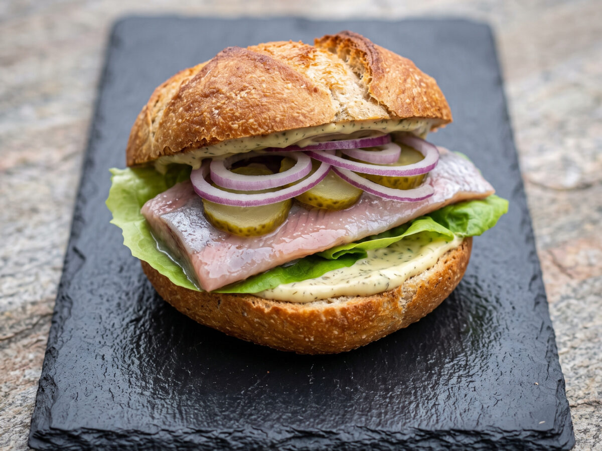 Fischbrötchen mit Bismarckhering