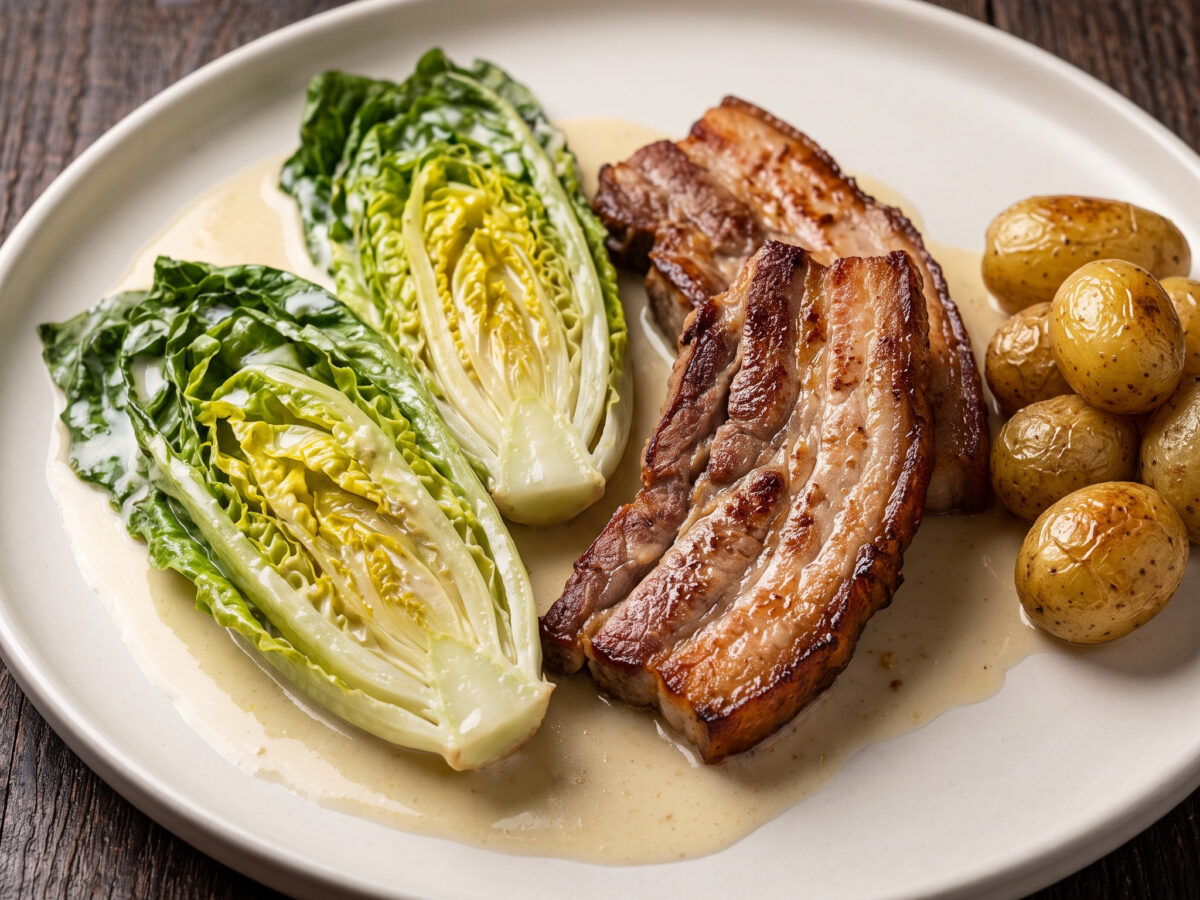 Froschlenden mit Schweinefleisch