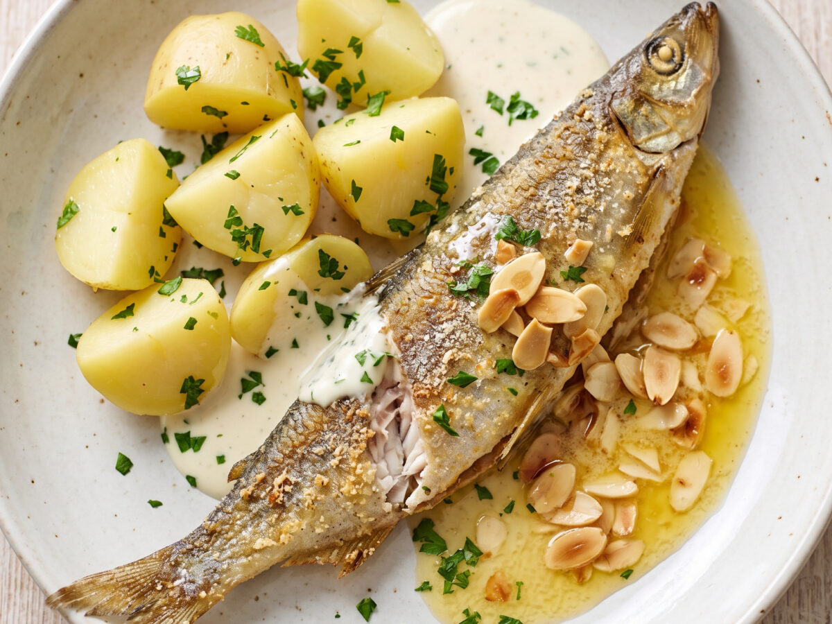 Gebratene Maräne mit Mandelbutter