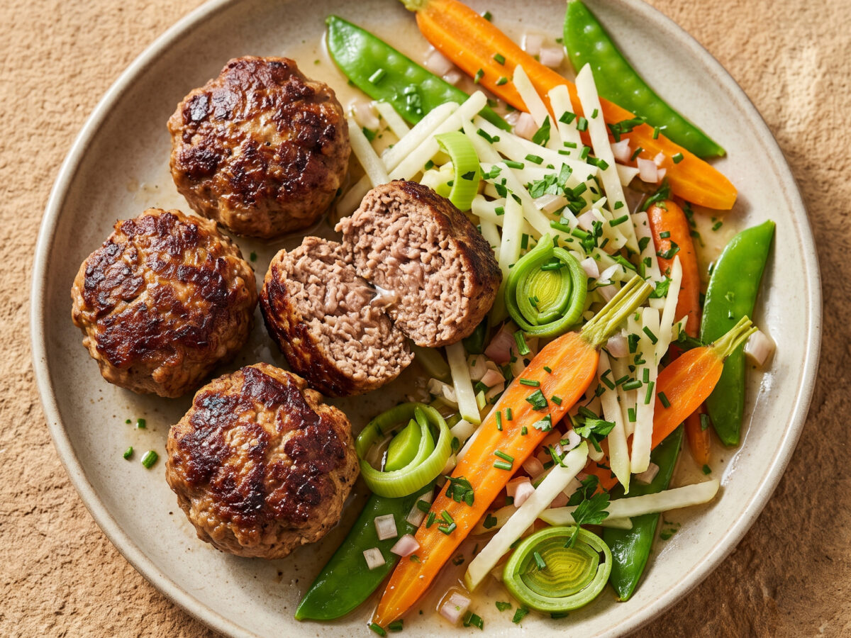 Gegrillte Frikadellen mit Sauerländer Sommergemüse