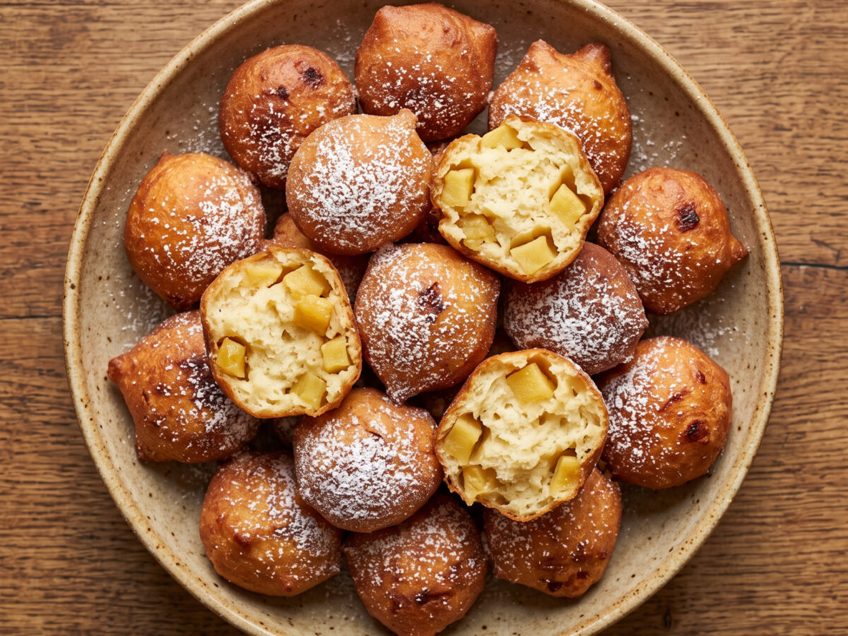 Goldbraune Hefeteigrauten mit Apfel