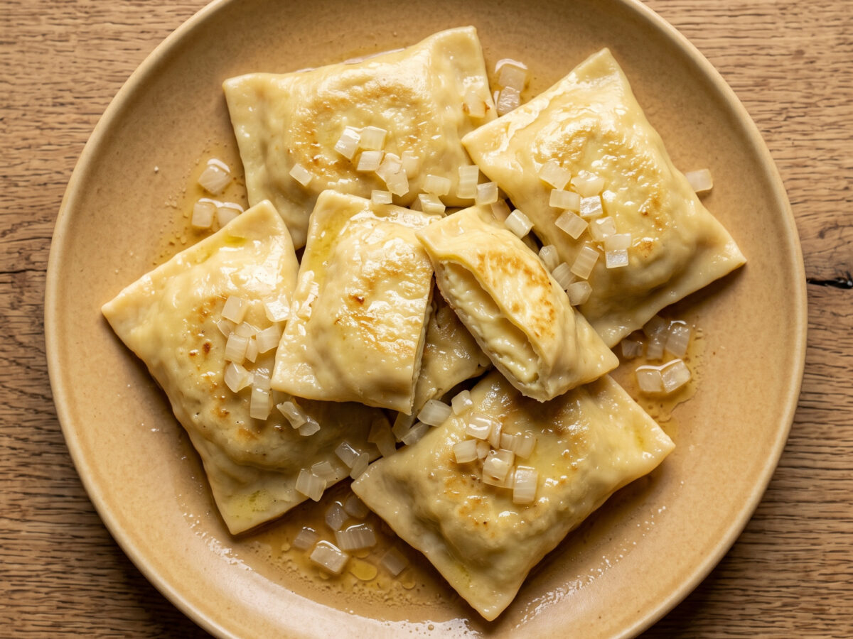 Handkäse-Maultaschen mit Musik