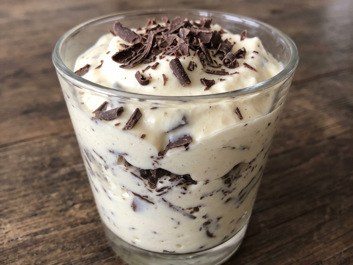 Westfälisches Dessert | Herrencreme | Luftige Vanillecreme mit Rum und Schokoraspel