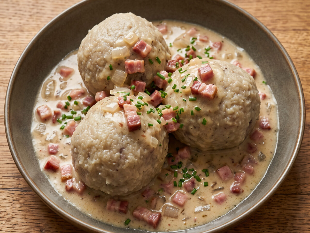 Kartoffelklöße mit würzigem Kern