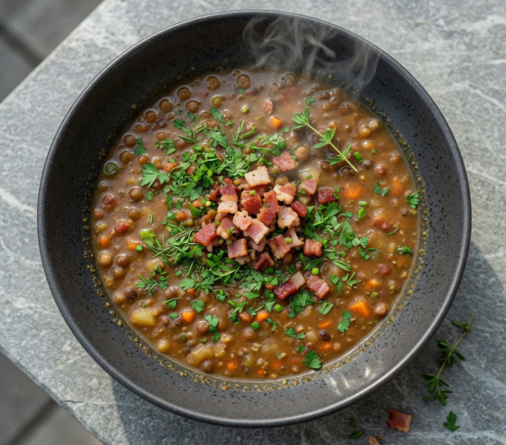 Herzhafte Linsensuppe aus Sachsen