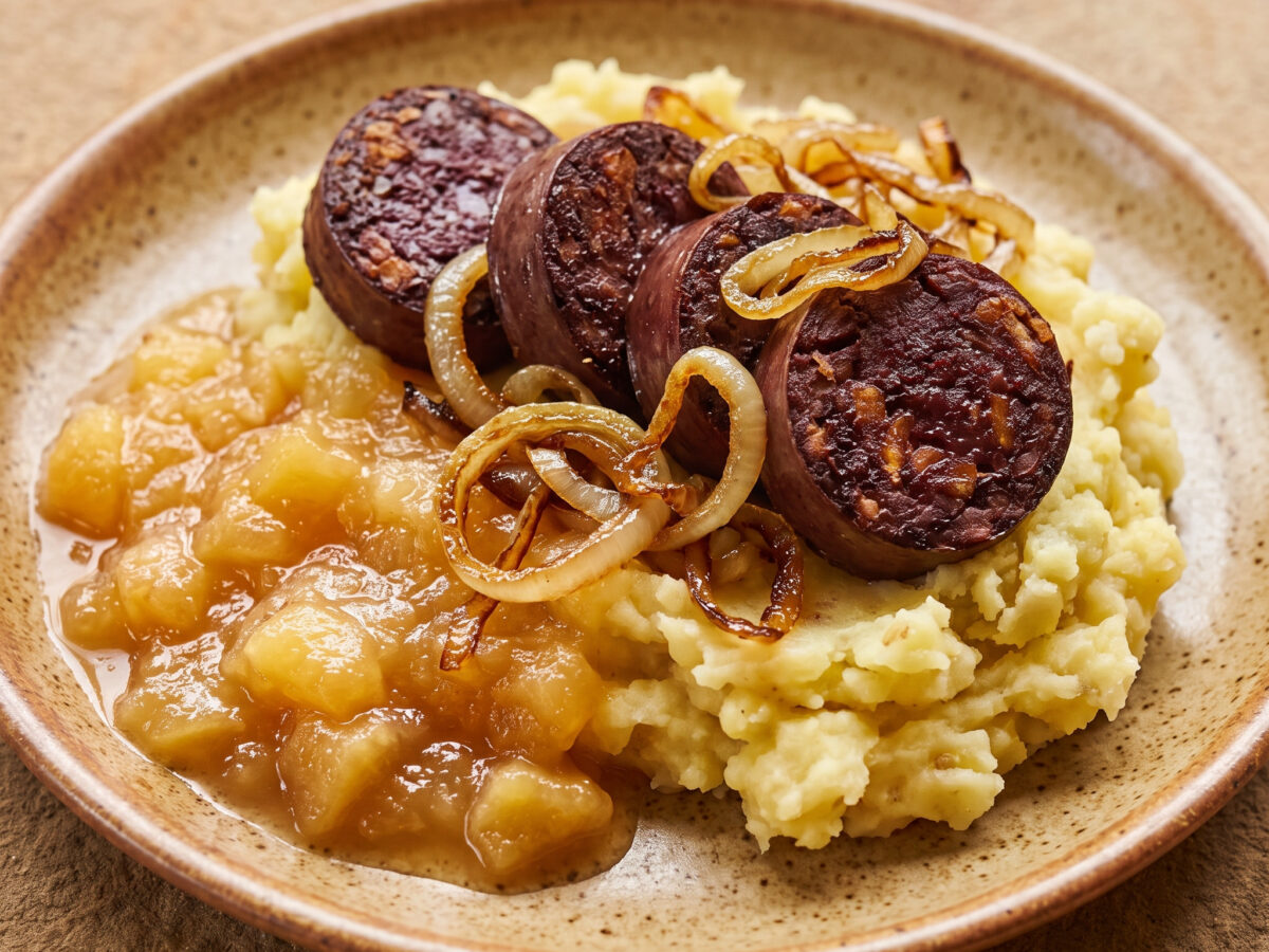 Himmel und Ääd mit Flönz