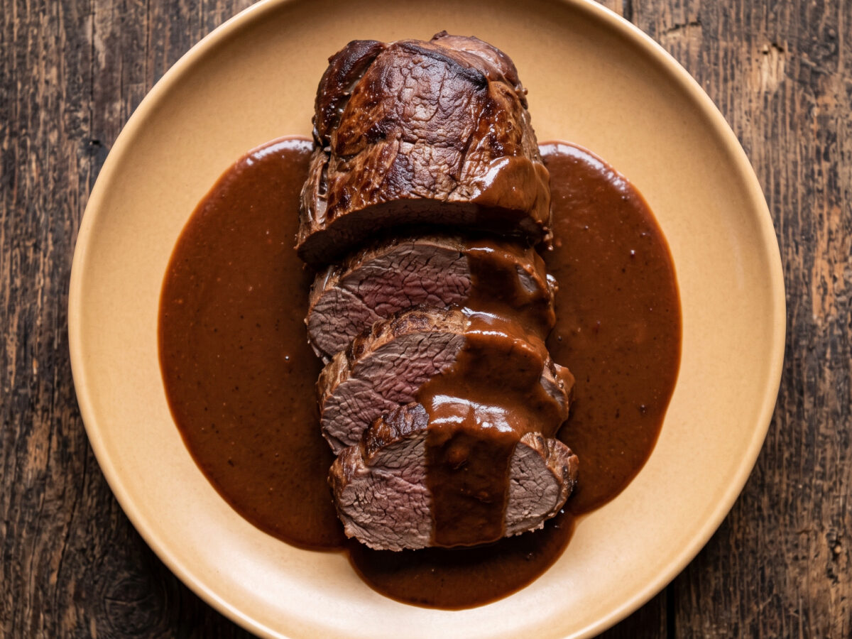 Hirschkalbsbraten aus der Beize