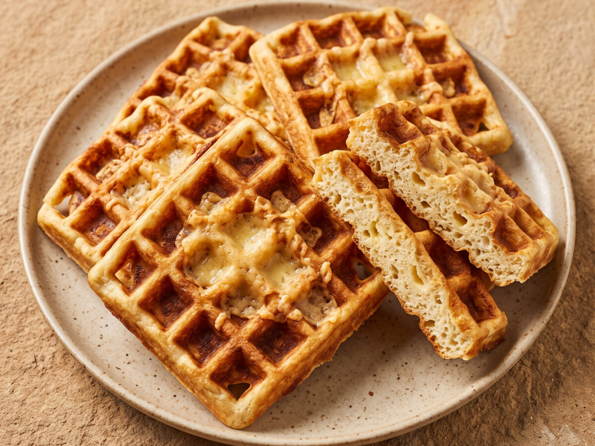Käsewaffeln mit Holsteiner Tilsiter