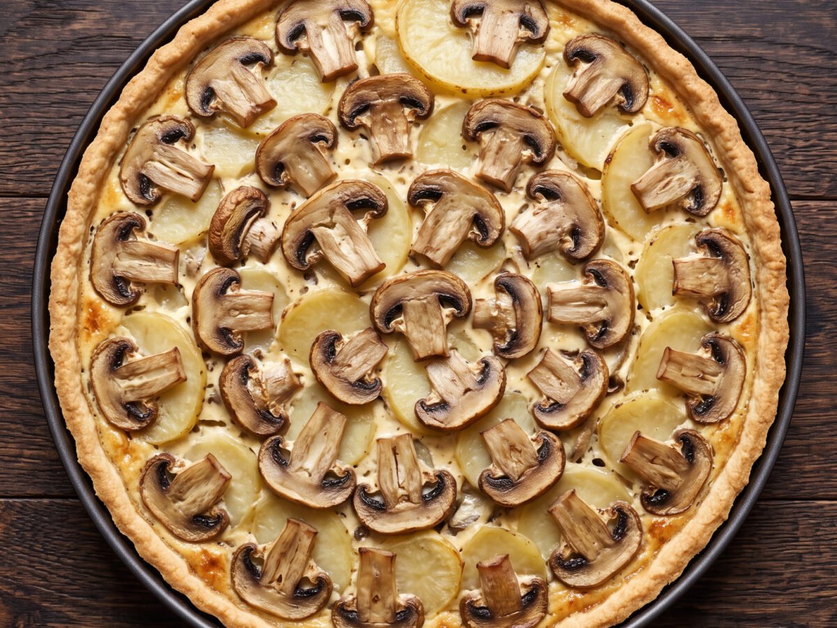 Kartoffel-Pilz-Tarte mit Champignons