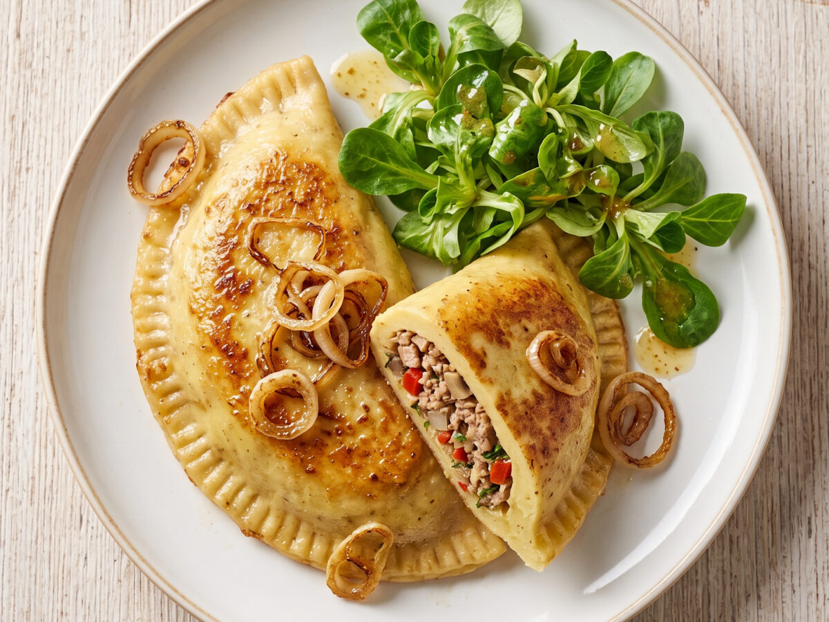 Kartoffelmaultaschen mit Bratenfüllung