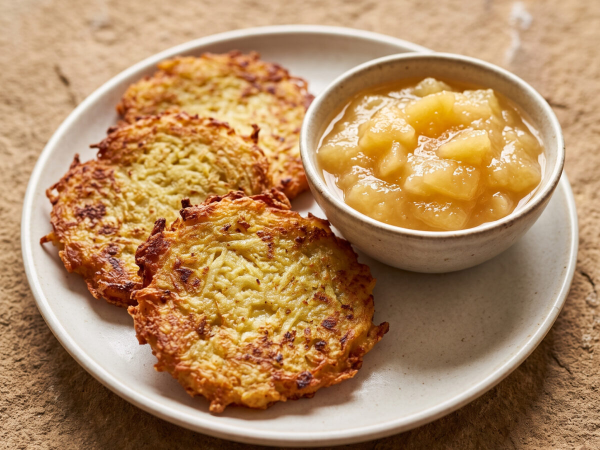 Kartoffelpuffer mit Apfelkompott aus Niedersachsen