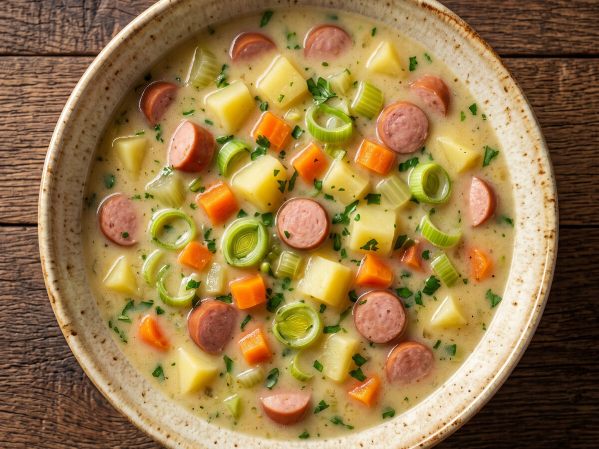 Kartoffelsuppe mit Wiener Würstchen