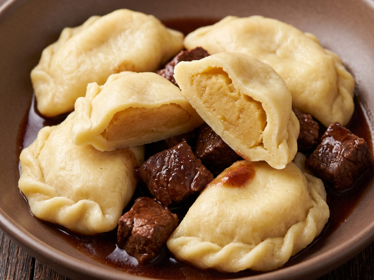 Kartoffelteigtaschen mit Teltower Rübchenfüllung