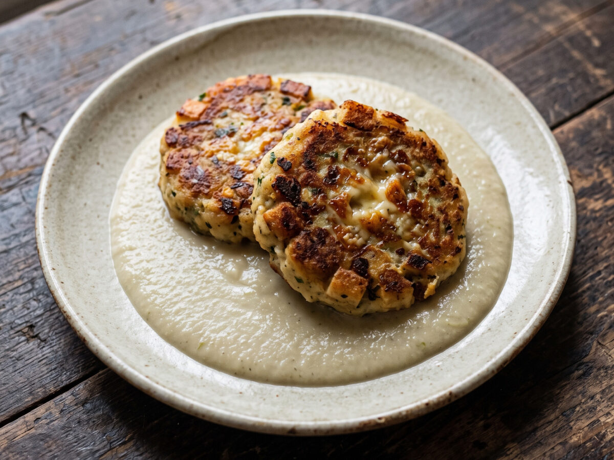 Kaspressknödel mit Selleriesauce
