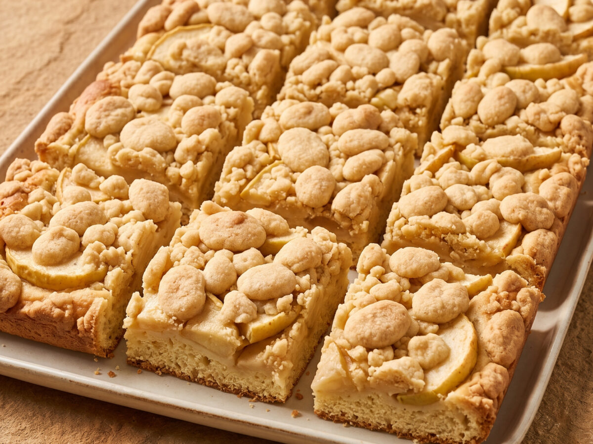 Kiesel-Streuselkuchen mit Äpfeln