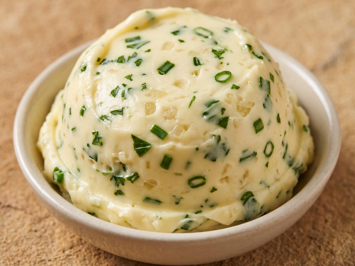 Knoblauch-Kräuterbutter mit Petersilie und Schnittlauch
