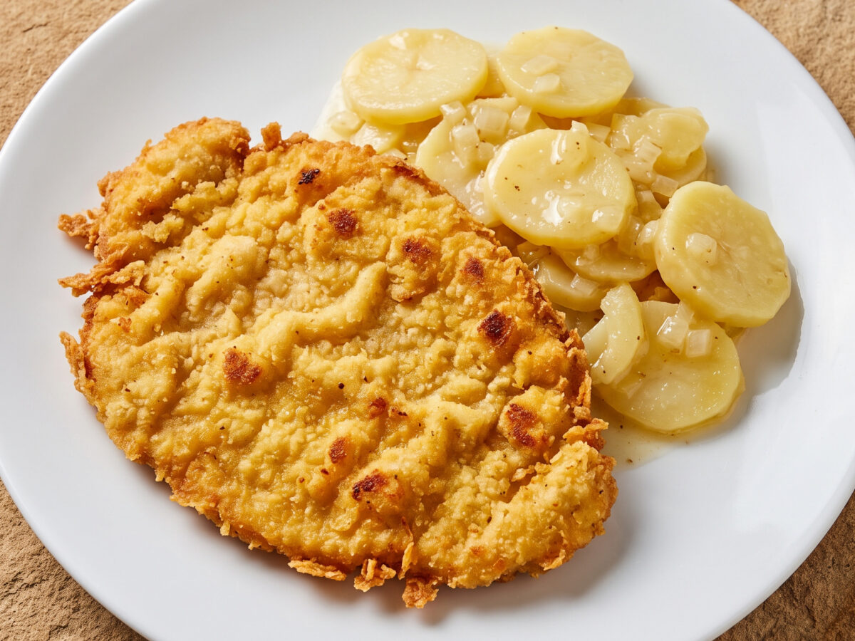 Knusprige Schnitzel, lauwarmer Kartoffelsalat