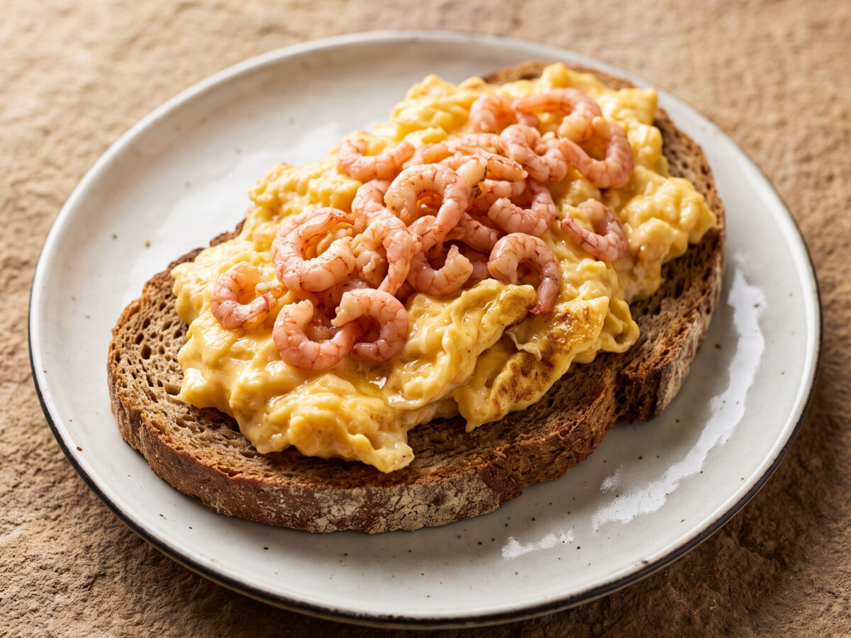 Krabbenbrot mit Rührei: Herzhaftes Küstenfrühstück