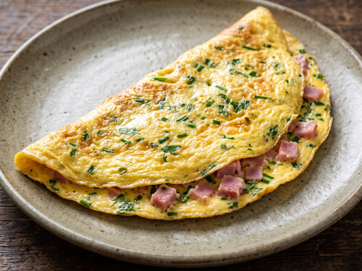Kräuteromelett mit Schinken
