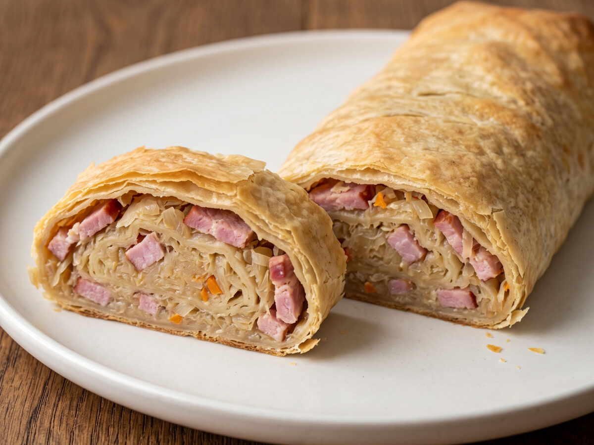 Krautstrudel mit Kasseler