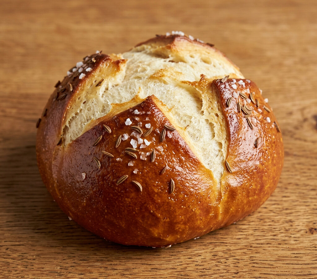 Kümmel-Laugenbrötchen aus Sachsen